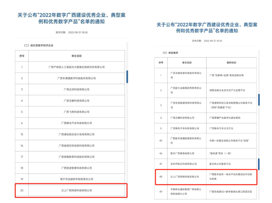 斩获双奖！云上广西公司获评成长型问鼎娱乐经济企业