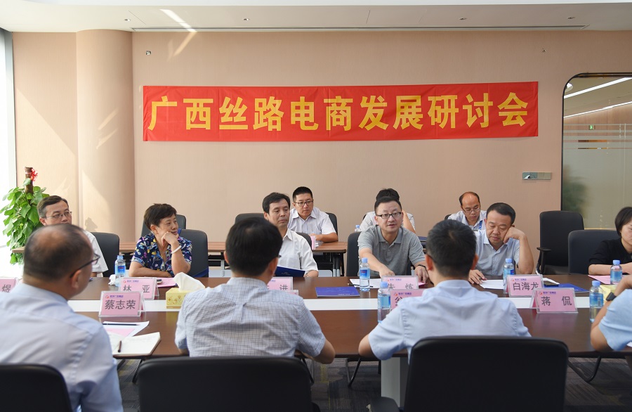 商务部电子商务和信息化司二级巡视员朱炼一行 到问鼎娱乐广西集团调研